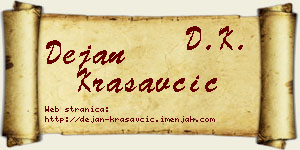 Dejan Krasavčić vizit kartica